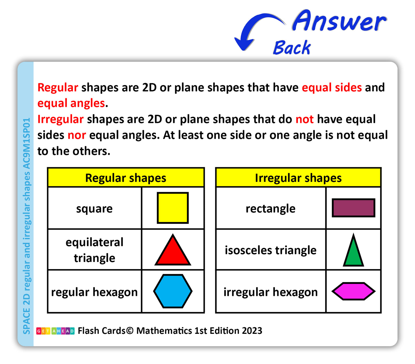 Maths Flash Cards (Year 1)