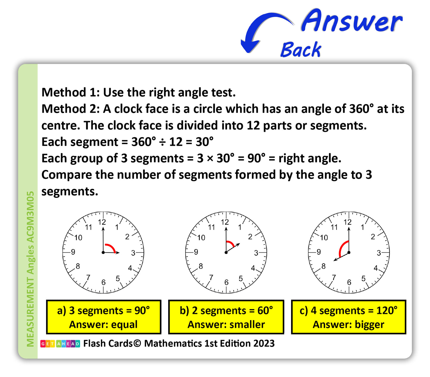 Maths Flash Cards (Year 3)