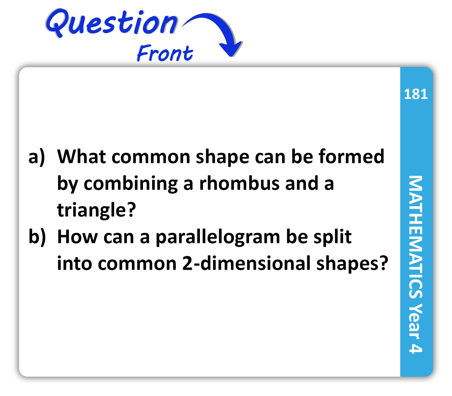 Maths Flash Cards (Year 4)