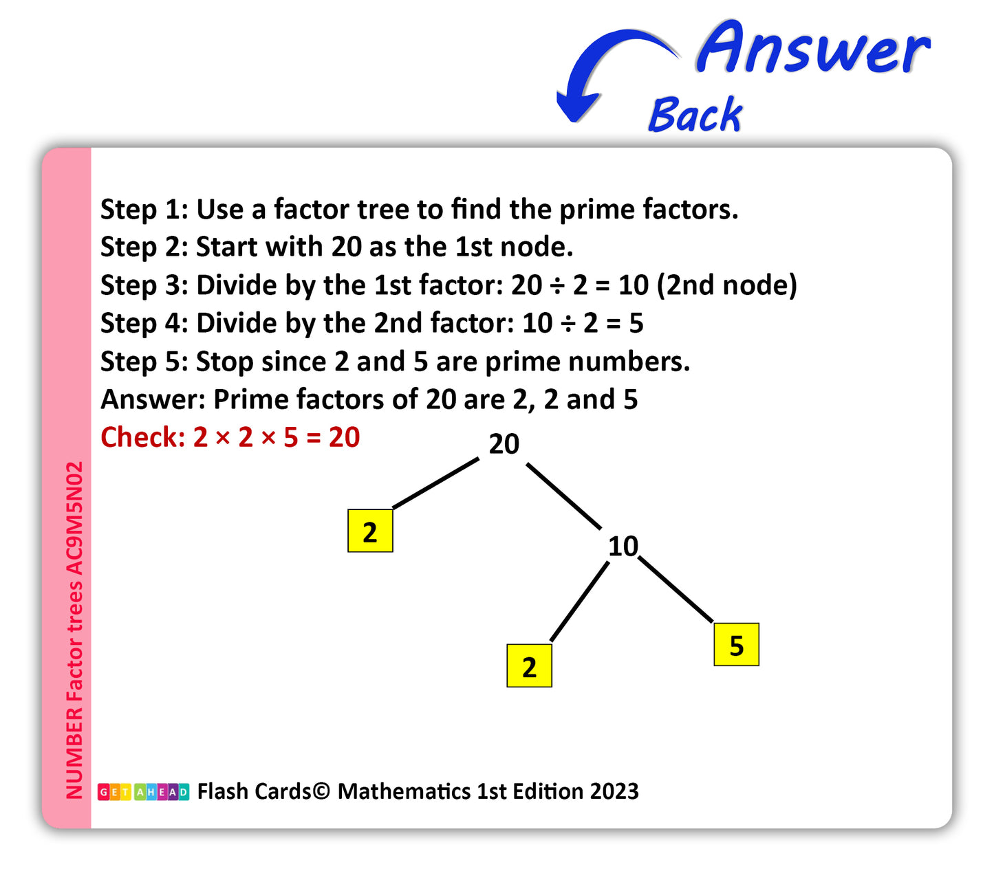 Maths Flash Cards (Year 5)