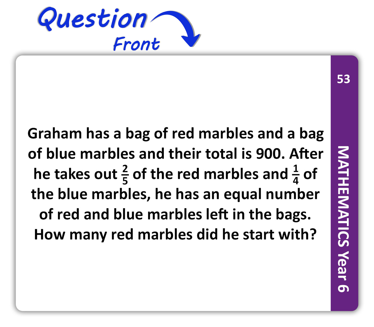 Maths Flash Cards (Year 6)