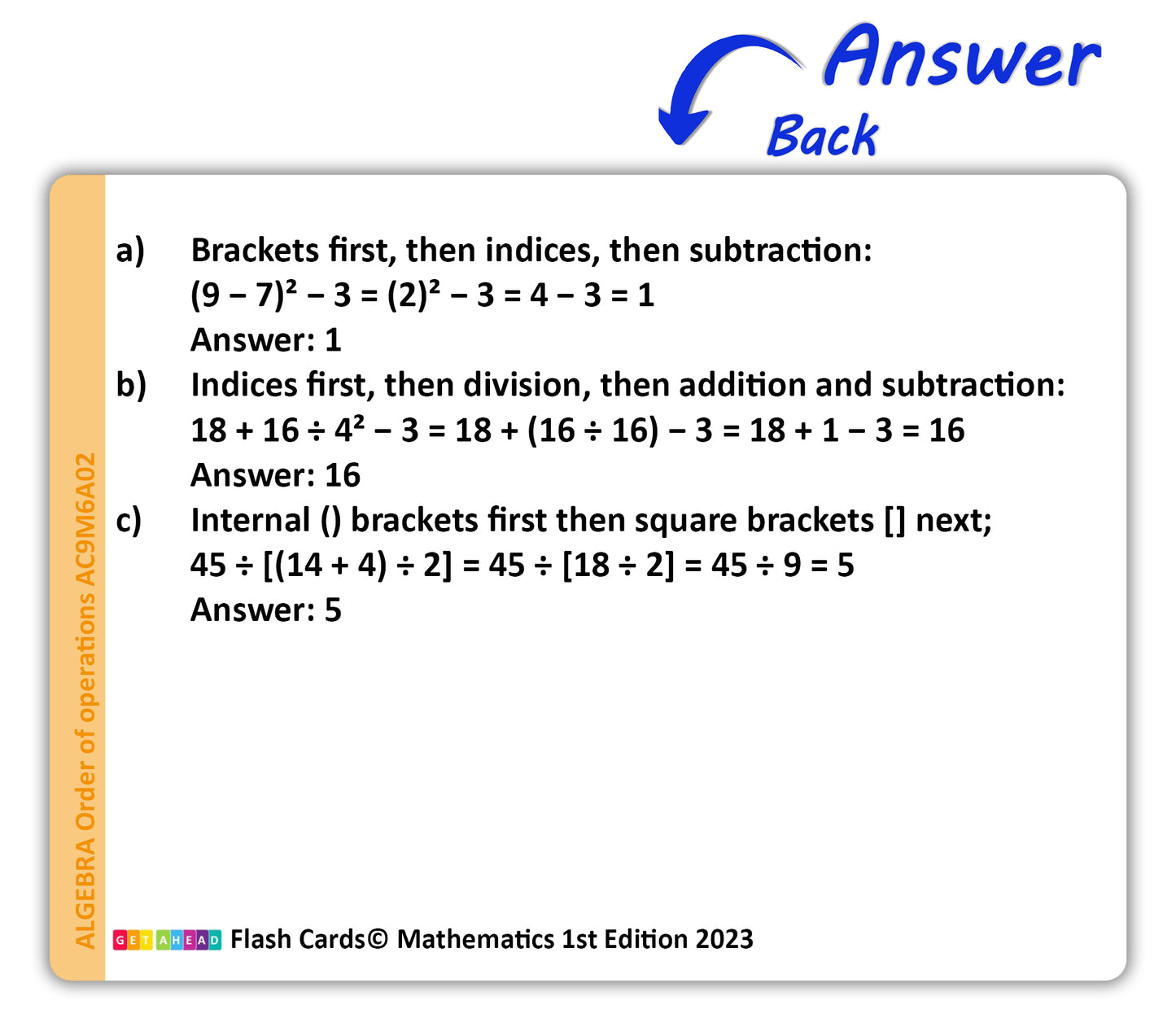 Maths Flash Cards (Year 6)